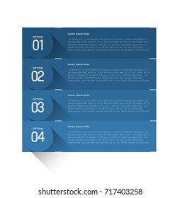 set of horizontal infographic option banners