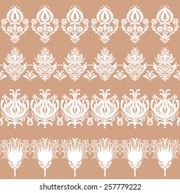 Set of horizontal lace borders 