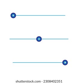 conjunto de líneas horizontales, icono de configuración sobre fondo blanco, estilo de línea, vector modificable, diseño plano, símbolo de dirección, ilustración vectorial.