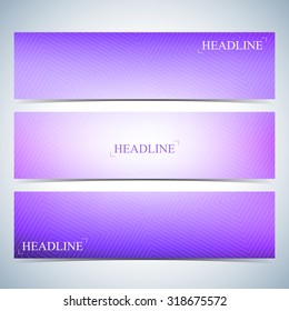 Set of horizontal multicolored backgrounds for your design. Vector Illustration.