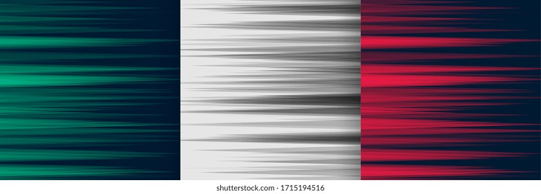 set of horizontal speed lines background in three colors