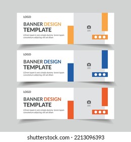 set of horizontal white banners with triangular shapes for a photo. Universal template for a web site with text, buttons and transparent elements. Photo of a mosaic for a sample.