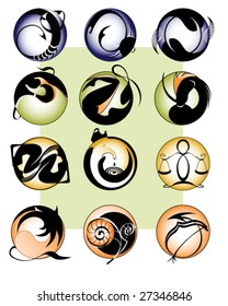 a set of horoscope images