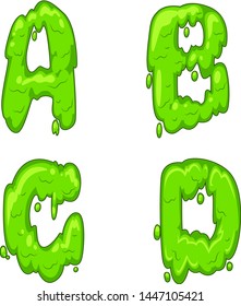 set of horror font for decoration. disgusting fonts.