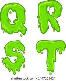 set of horror font for decoration. disgusting fonts.