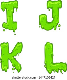 set of horror font for decoration. disgusting fonts.