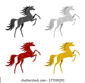 Set of horse