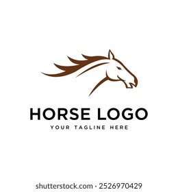 set of horse head logo template