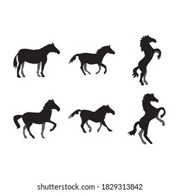 Set of horse icon illustration design template