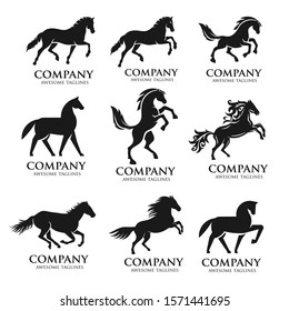 Set of Horse Logo Design Symbol