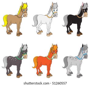  	Set of horses