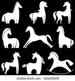 set of horses icon. Vector illustration