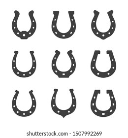 set of Horseshoe vector icons