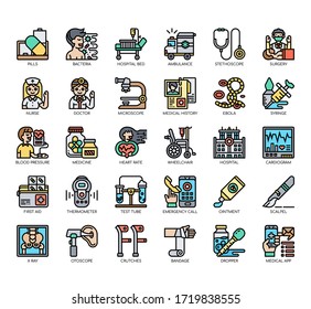Conjunto de íconos perfectos de píxeles y líneas delgadas para cualquier proyecto web y aplicación. 