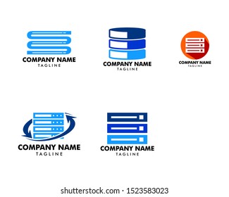 Set of Hosting Logo Template Design Vector