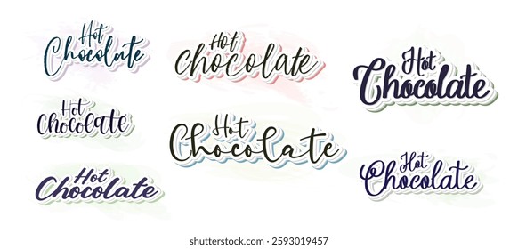 Set to hot chocolate text on white background.