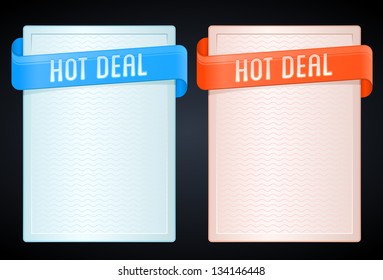 set of hot deal banners