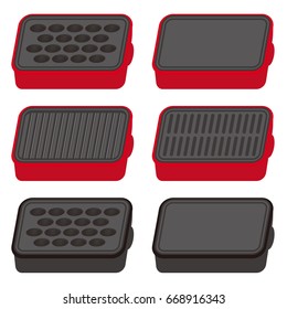 Set of hot plate and Takoyaki equipment
