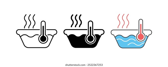 set of hot water icon vector design illustration isolated white background