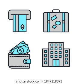 Set of Hotel icon. hotel service elements pack symbol template for graphic and web design collection logo vector illustration