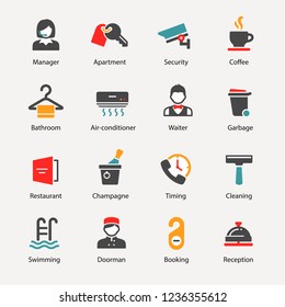 Set of hotel icons