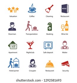 Set of hotel icons