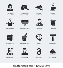 Set of hotel icons