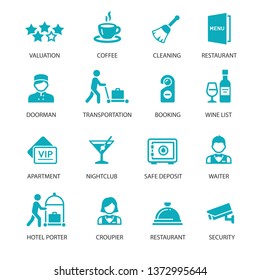 Set of hotel icons