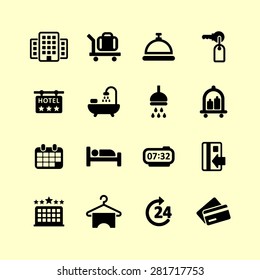 Set of hotel icons