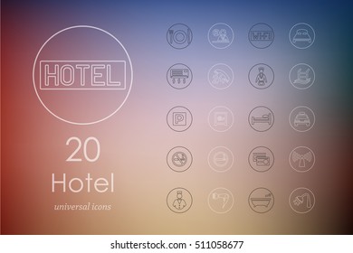 Set of hotel icons