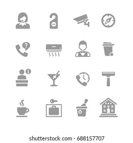 Set of hotel icons 