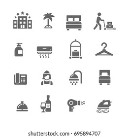 Set of hotel icons