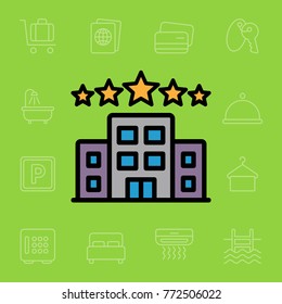 Set of hotel icons. Vector illustration