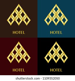 Set Hotel Logo Icon Vector