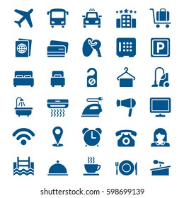 Set of hotel services icons. Vector illustration