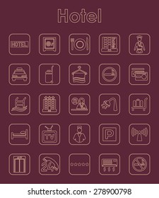 It is a set of hotel simple web icons