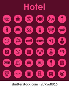 It is a set of hotel simple web icons