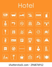 It is a set of hotel simple web icons
