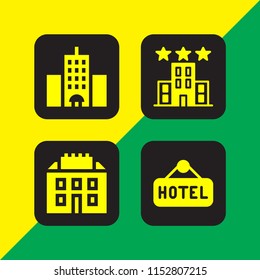  set with hotel vector icons for web and mobile app