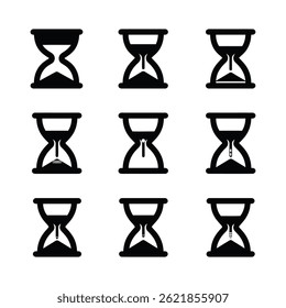 A set of hourglass icon bundle vector illustrator.