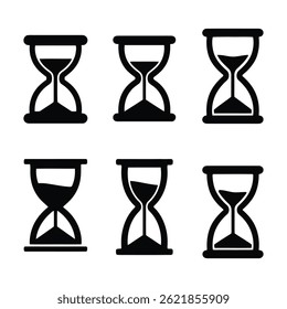 A set of hourglass icon bundle vector illustrator.