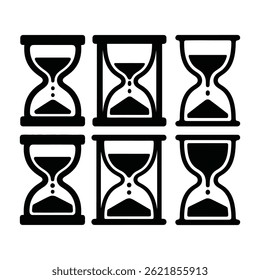 A set of hourglass icon bundle vector illustrator.