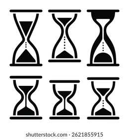 A set of hourglass icon bundle vector illustrator.