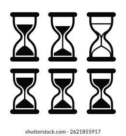 A set of hourglass icon bundle vector illustrator.