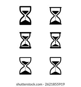 A set of hourglass icon bundle vector illustrator.