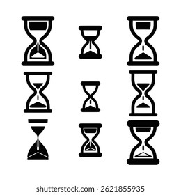 A set of hourglass icon bundle vector illustrator.