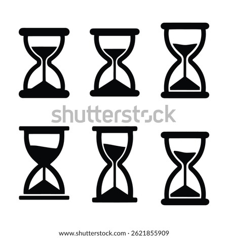 A set of hourglass icon bundle vector illustrator.