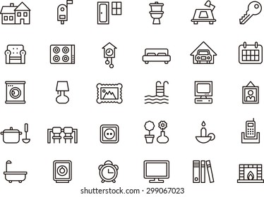 Set of HOUSE & HOME outlined icons