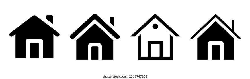 Ein Set von Haus-Icon-Design