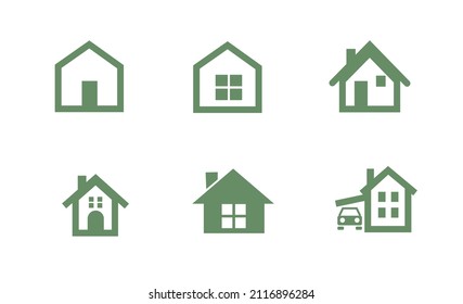 set of house icon designs, premium vevtor